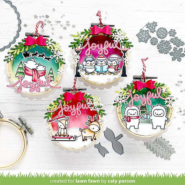 Lawn Fawn – Embroidery Hoop Ornaments – Caly Person